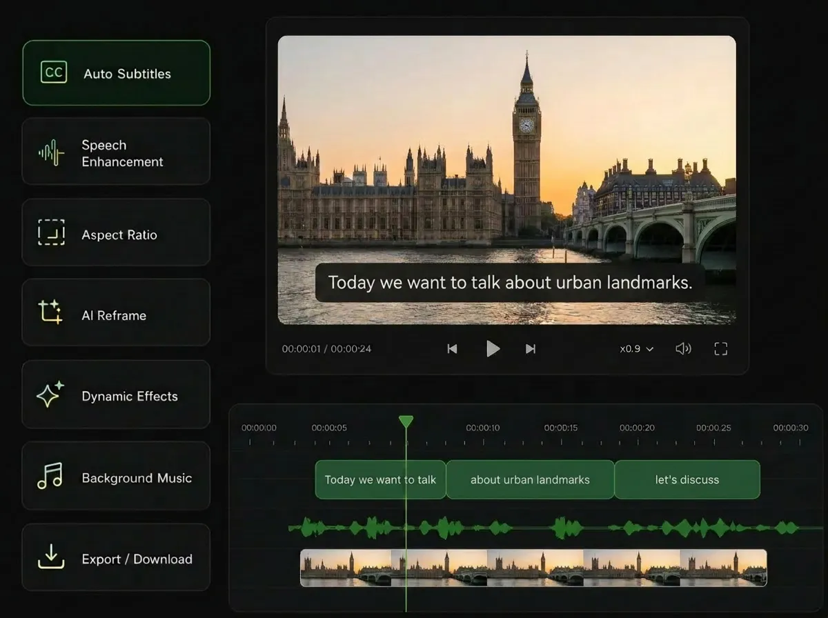 Generate Dutch subtitles and edit videos on all-in-one subtitle generator.